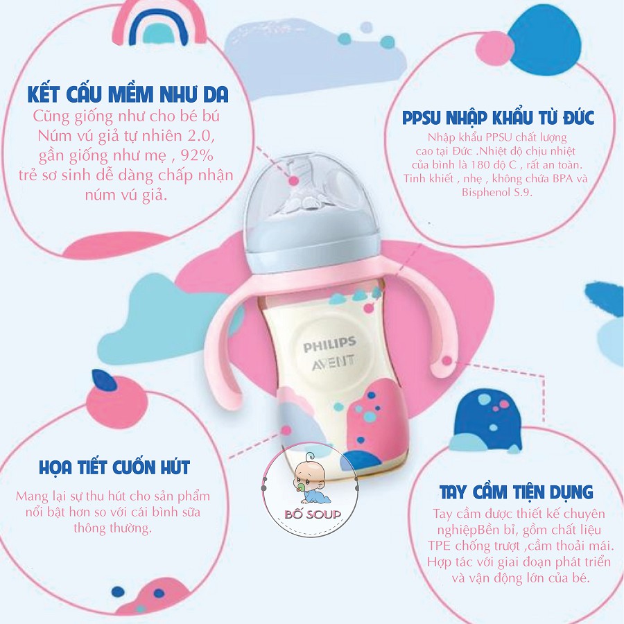 Bình Sữa Philips Avent Natural PPSU 125ml 260ml 330ml Shop Bố Soup