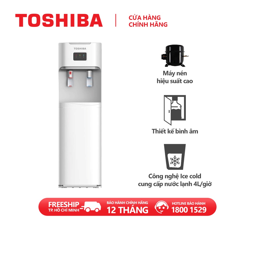 Cây nước nóng lạnh Toshiba RWF-W1669BV-Có khoang đựng ly ,Công nghệ Ice cold. Hàng chính hãng, bảo hành 12 tháng