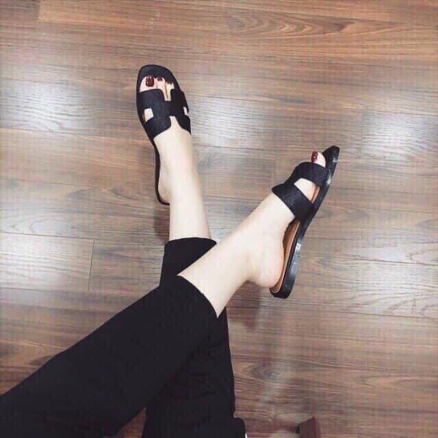 XẢ KHO (S45) Dép lê H da trơn Hát Mờ