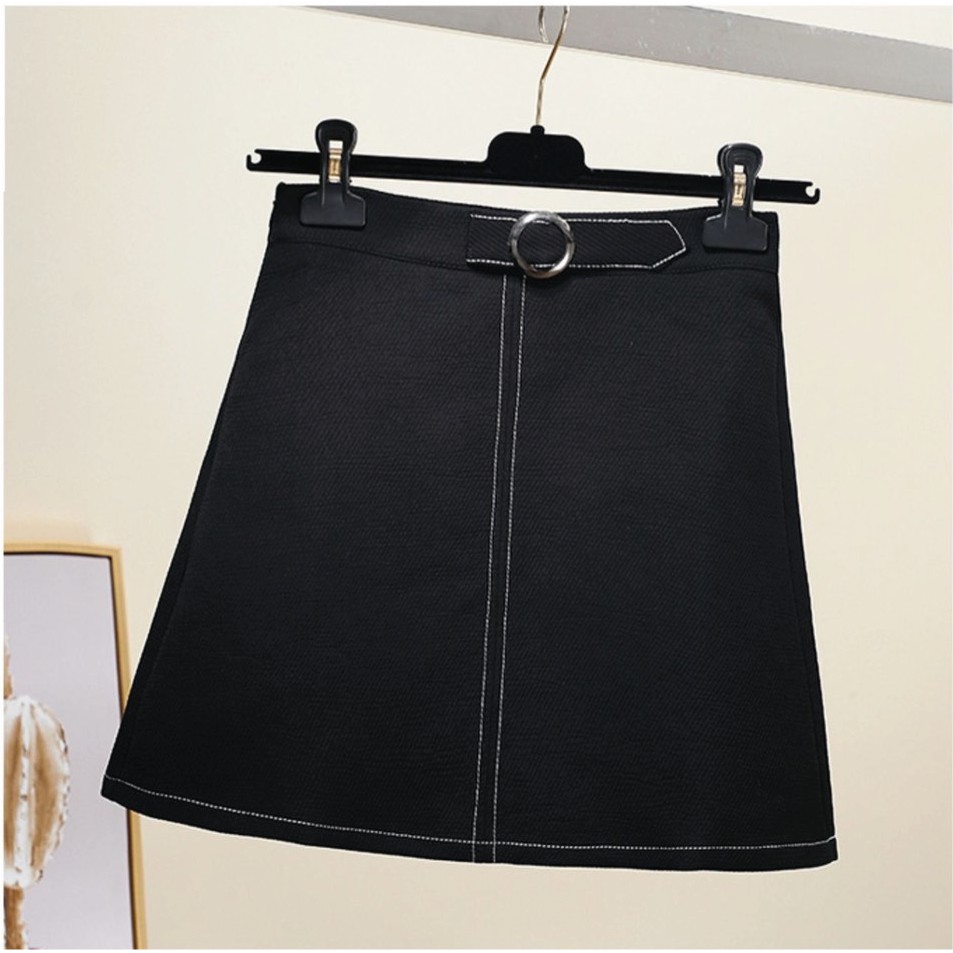 Chân váy ngắn chữ A cạp cao Morva, chân váy có đai, có quần lót trong hàng cao cấp - chất mềm không xù, không nhăn | BigBuy360 - bigbuy360.vn