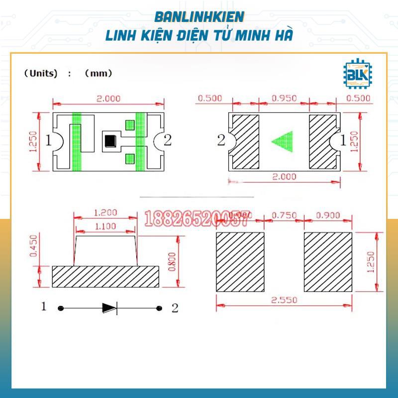 Led Phát Hồng Ngoại 0805 940nm SMD (5 Chiếc)