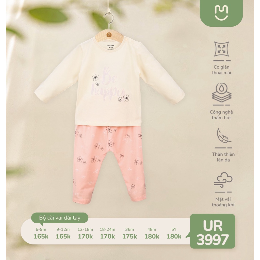 UALAROGO Bộ Dài Tay Phong Cách Hàn Quốc Hàng Chính Hãng