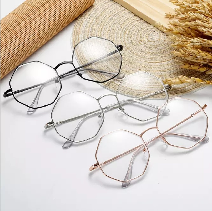 Kính mát gọng kim loại phong cách retro thời trang unisex tùy chọn màu sắc