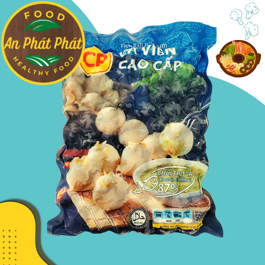 Cá viên cao cấp CP 500g, viên to, làm từ cá basa tươi AQ CP, giòn dai, cá viên thả lẩu ngon, đậm vị An Phát Phát