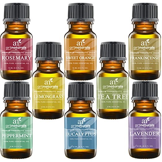 01 CHAI TINH DẦU THƠM ArtNaturals Aromatherapy Top 8 Essential Oils, 100% Pure of The Highest Quality -NHẬP MỸ 10ML/chai