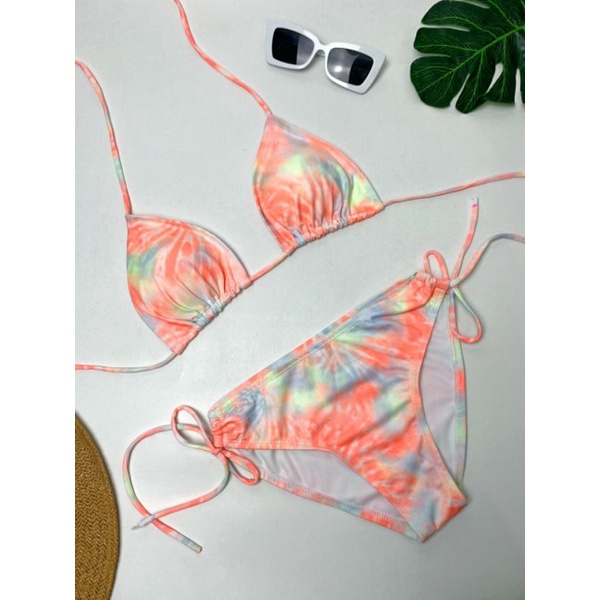 [Hình Thật Chụp Sàn]  Set 3 món màu loang hồng  sang chảnh kiểu dáng basic  hàng sẵn