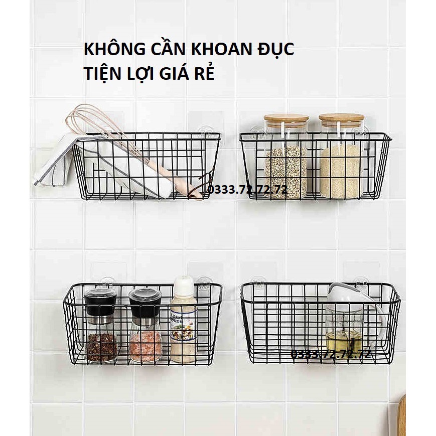 Rổ Treo Tường Đựng Vật Dụng Tiện Lợi, Không Cần Khoan Đục, Kiểu Dáng Hiện Đại