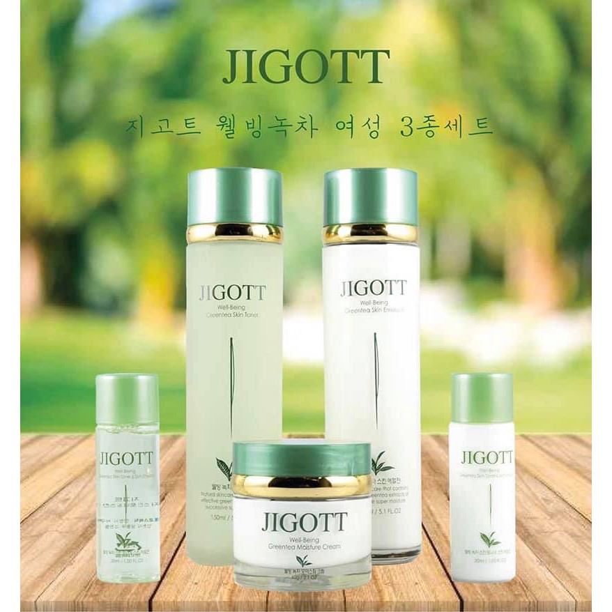Jigott Well-being Green Tea Skin Care Набор для лица с зеленым чаем (5  средств) | sous.botamill.com
