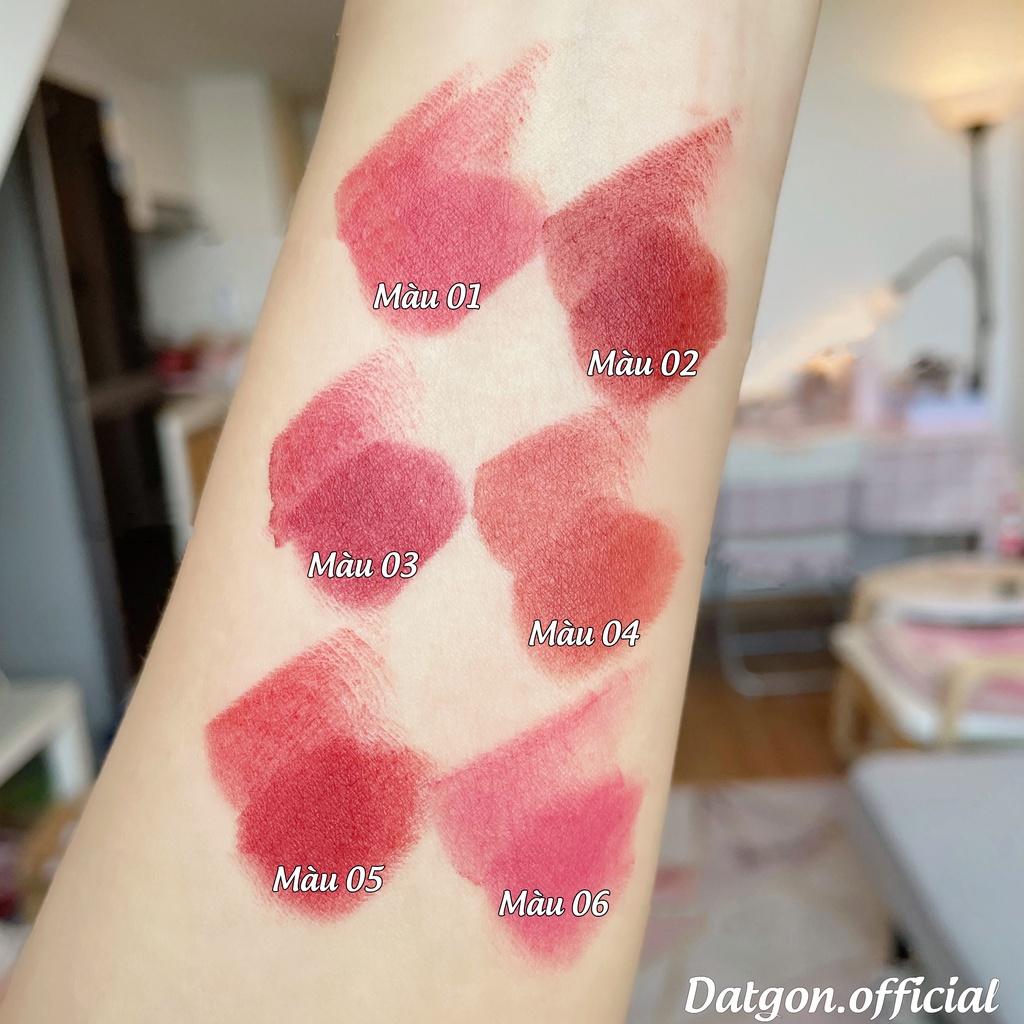 Son thỏi lì Cappuvini, Son nội địa trung vỏ trong lâu trôi lên màu nhanh Velvet Matte Datgon