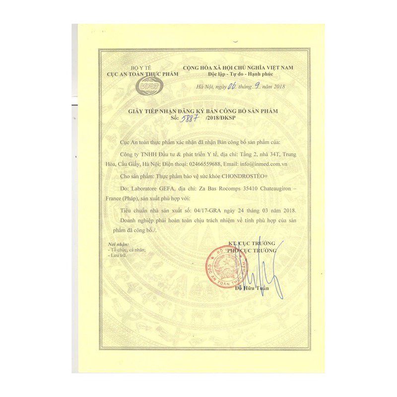 Set bổ xương khớp Pháp Chondrosteo của Granions