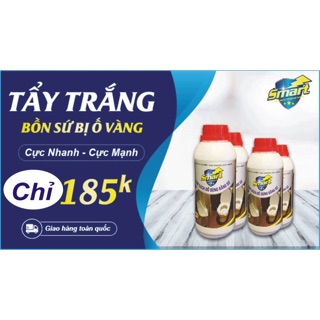 Tẩy men sứ bồn cầu, lavabo ố vàng