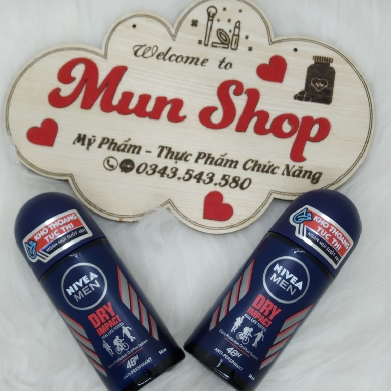 Lăn ngăn mùi NIVEA MEN DRY IMPACT khô thoáng