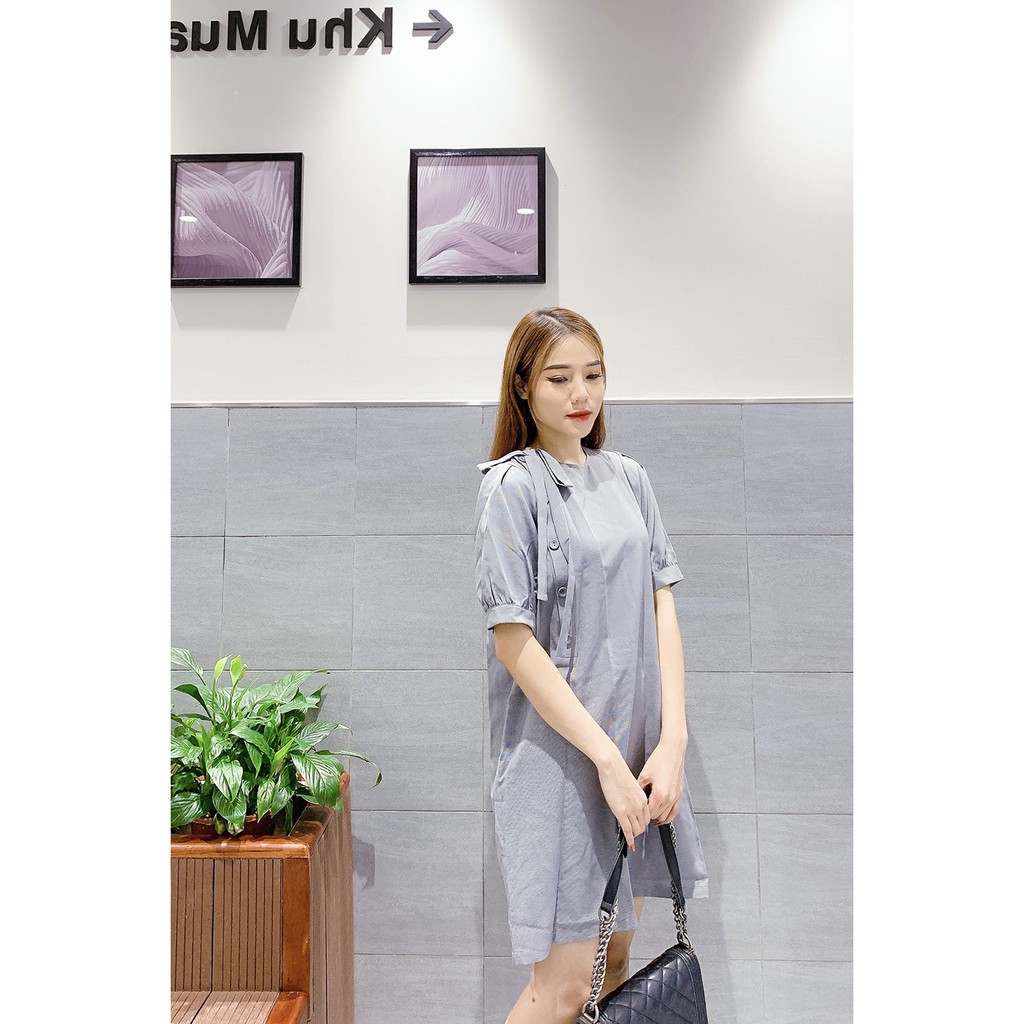 Đầm xuông ngắn tay có nơ 1 bên - 20Again | BigBuy360 - bigbuy360.vn
