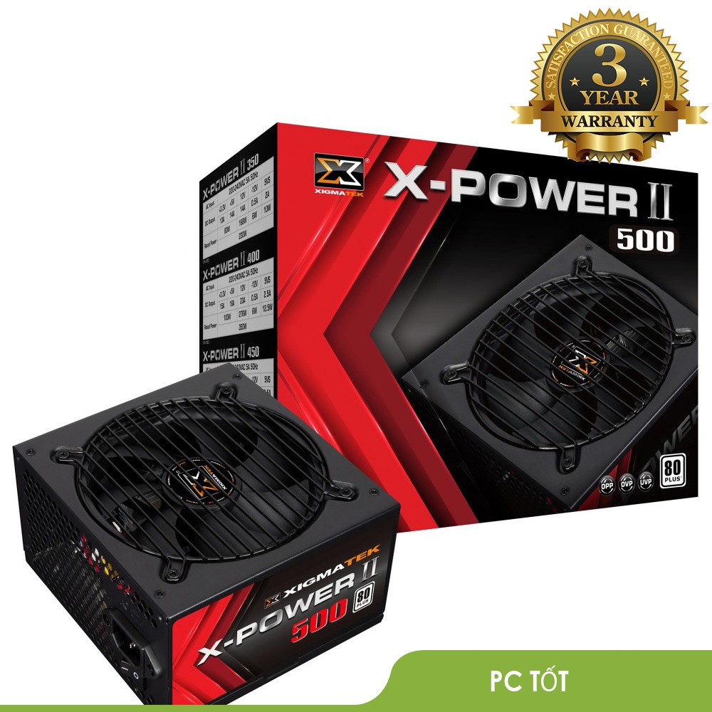 Nguồn XIGMATEK X-POWER II 500 (EN41831)-Bảo hành 36 T