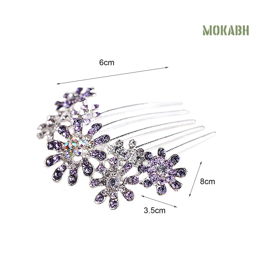 Kẹp Tóc Hình Hoa Đính Đá Lấp Lánh Thời Trang Cho Nữ
