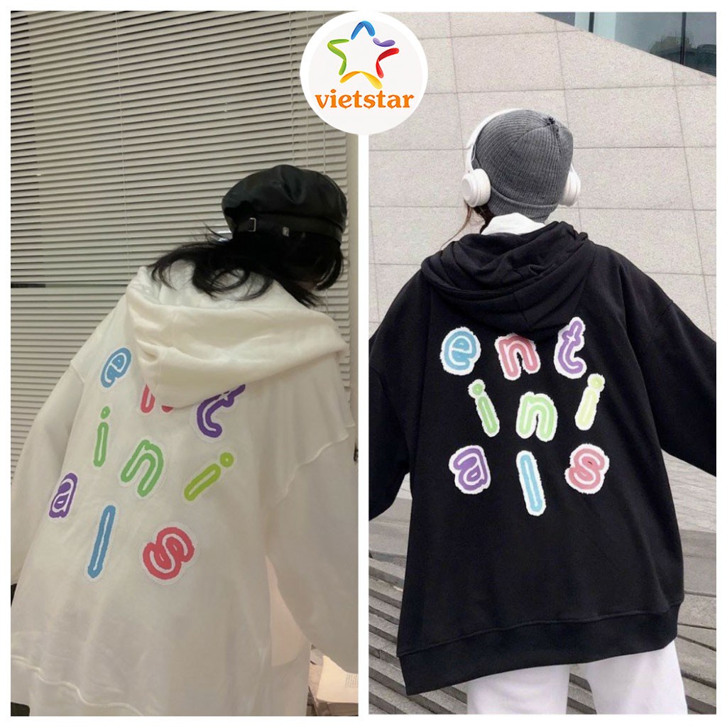 Áo khoác nỉ ENT áo hoodie Unisex form rộng dây kéo mũ cá tính - VIETSTAR
