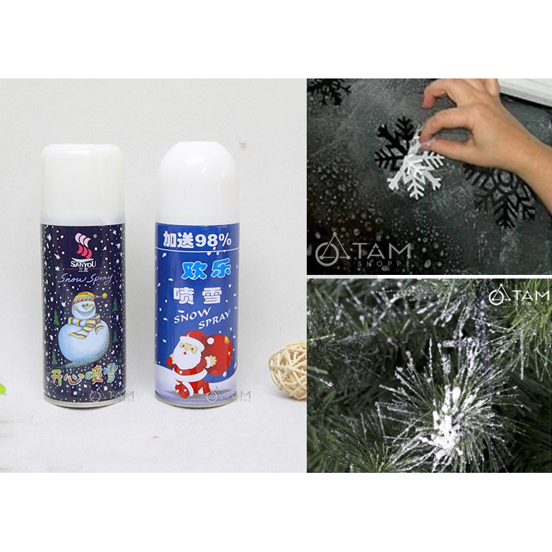 Bình xịt tuyết lên kính không tan