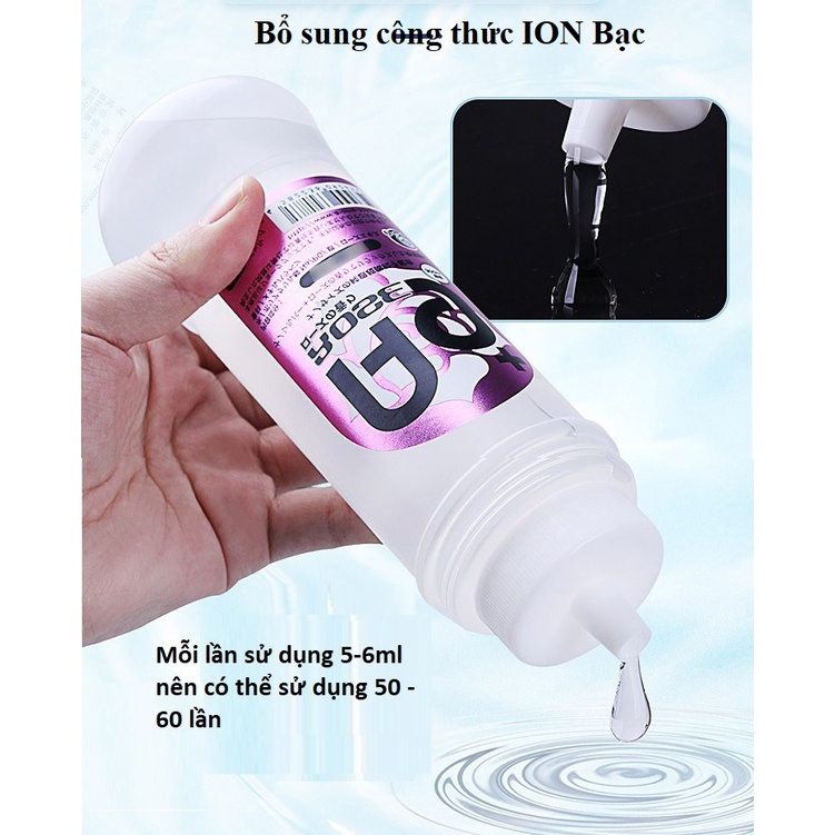 Dầu bôi trơn massage, gel bôi body siêu to khổng lồ 300ml công thức ION Bạc