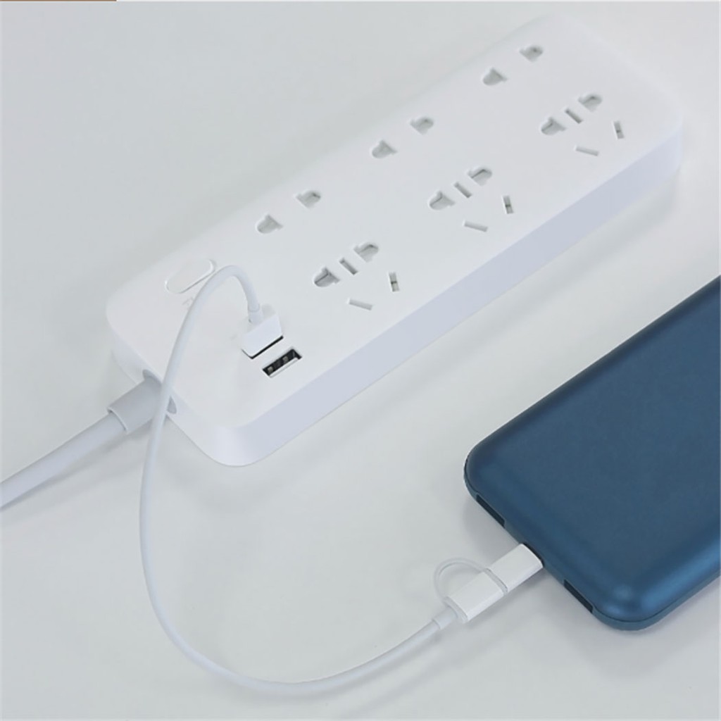 Ổ cắm Xiaomi Zmi Power Strip 6 cổng 2 usb CX05