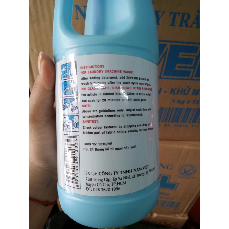 Nước tẩy quần áo Javel 1kg