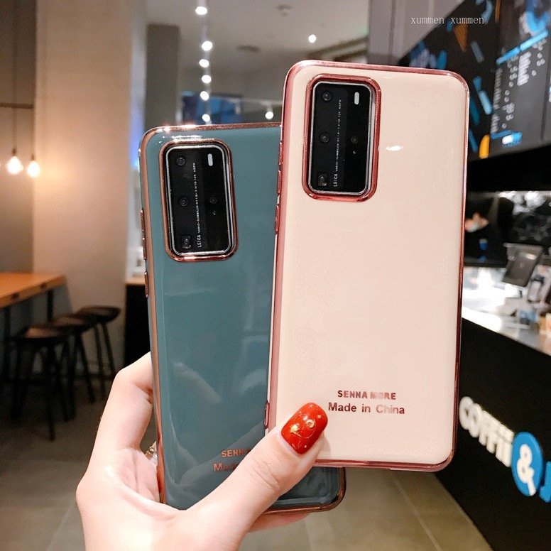 Ốp Lưng Dẻo Trong Suốt Viền Màu 3d Cho Huawei Y5 Y6 Y7 Y9 Prime Pro 2019 2020