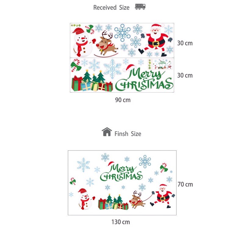 Decal dán tường Noel - Nhân vật chào lễ giáng sinh