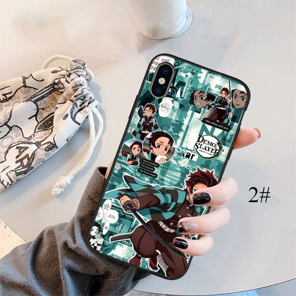 Ốp Điện Thoại Silicon Dẻo In Hình Hoạt Hình Demon Slayer Kimetsu no Yaiba Cho iPhone 5 5S 6 6S 7 8 11 Pro Max Plus SE XR OE2