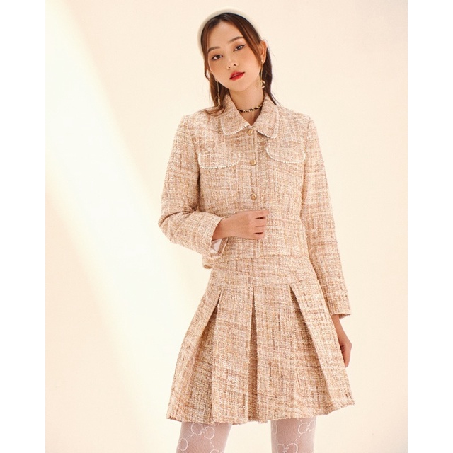 The19Club - Bộ áo khoác chân váy tweed Mina Set