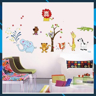 [XẢ HÀNG] Decal dán tường Vườn thú hoạt hình trang trí phòng cho bé yêu của bạn - AmyShop