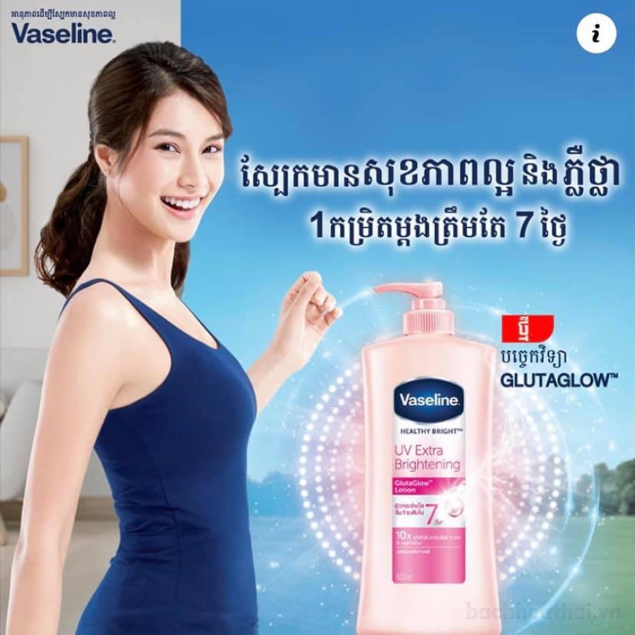 Sữa dưỡng thể Vaselıne Healthy Bright UV Extra Brightening 10X Niacinamide Thái Lan