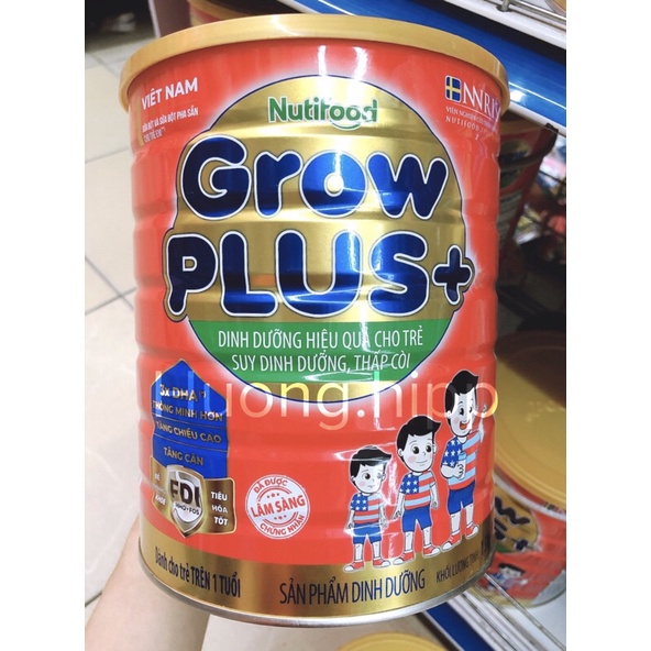 Sữa Nuti Grow Plus+ đỏ 1,5kg-dinh dưỡng hiệu quả cho bé suy dinh dưỡng, thấp còi.