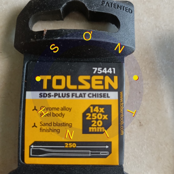 KHOAN BÊ TÔNG NHỌN 14 X 250mm , Dẹp 20 x 250mm TOLSEN 75440 75441