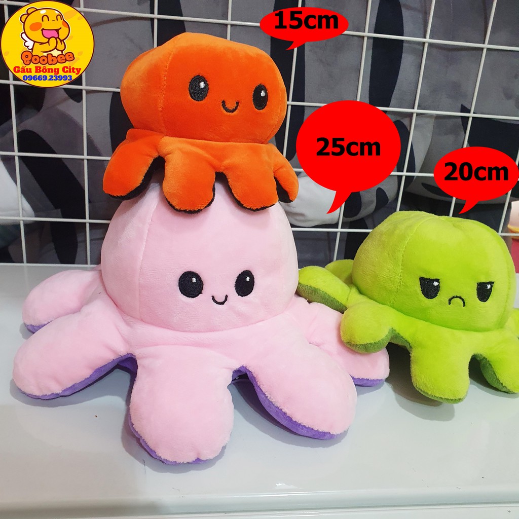 Bạch Tuộc Cảm Xúc Gấu Bông Bạch Tuột size lớn to khổng lồ mini nhỏ 2 mặt 20cm 25cm 30cm 40cm 60cm 70cm móc khoá