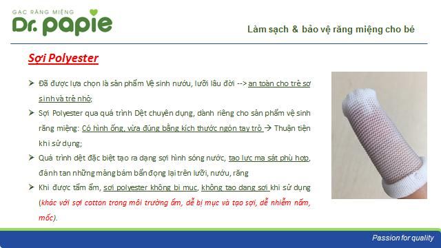 Gạc Rơ Lưỡi Dr Papie Vệ Sinh Răng Miệng Cho Bé