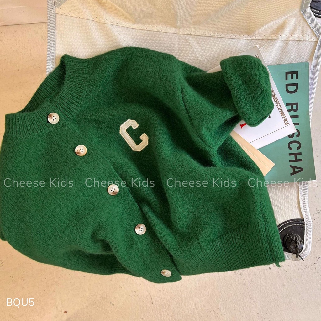 Áo khoác cho bé trai bé gái EMBES KIDS, áo khoác len trẻ em từ 11kg đến 31kg