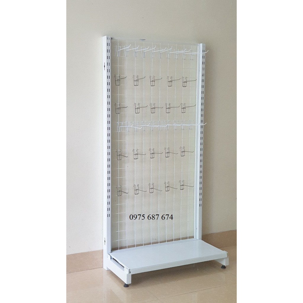 Khung lưới treo đồ siêu thị Dài 70cm, Rộng 40cm, Cao 150cm gồm 1 sàn