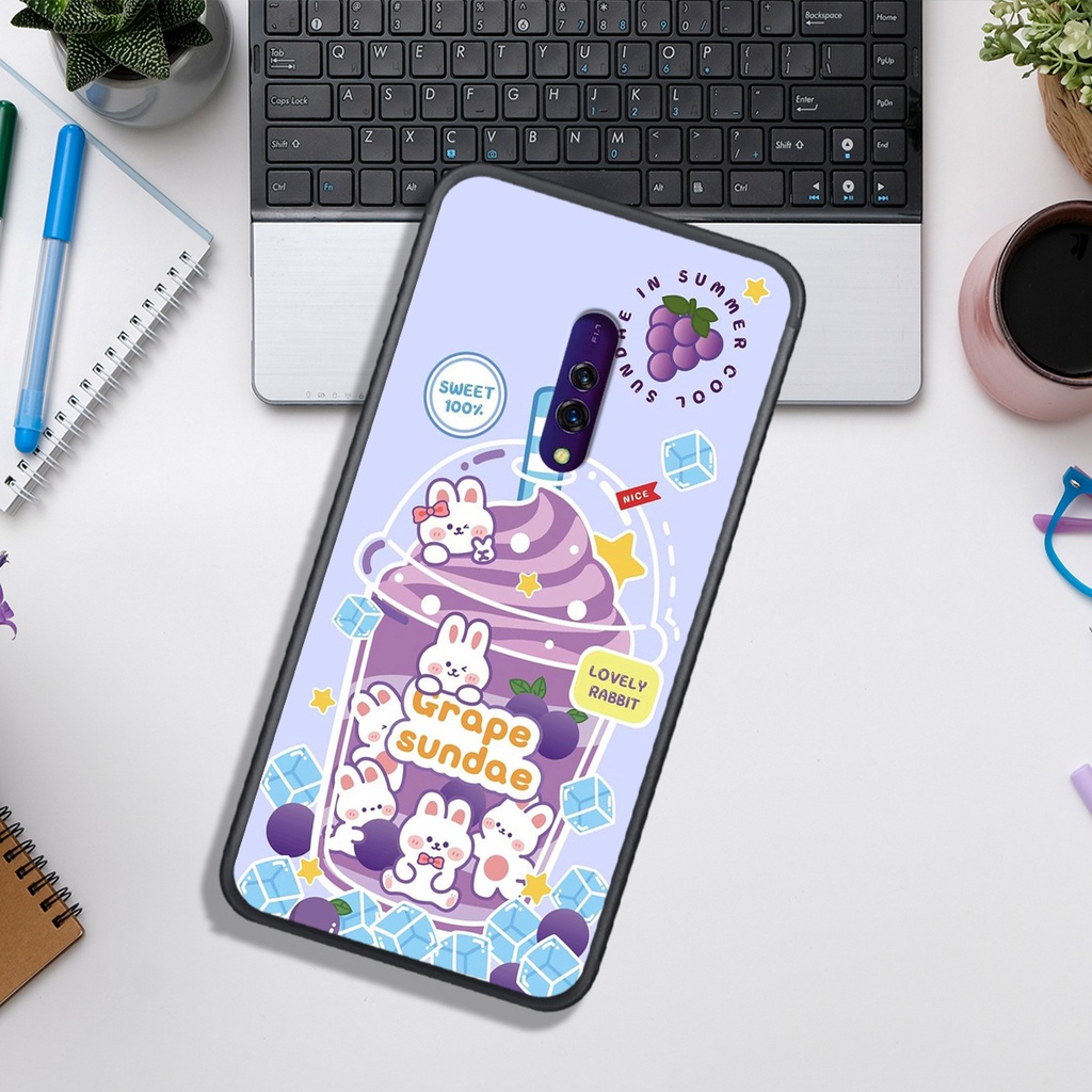 Ốp Lưng OPPO Reno - Reno 2 - Reno 2F - Realme X - Oppo K3 , In Hình '' Gấu Kem Tà Tưa" Đáng Yêu.