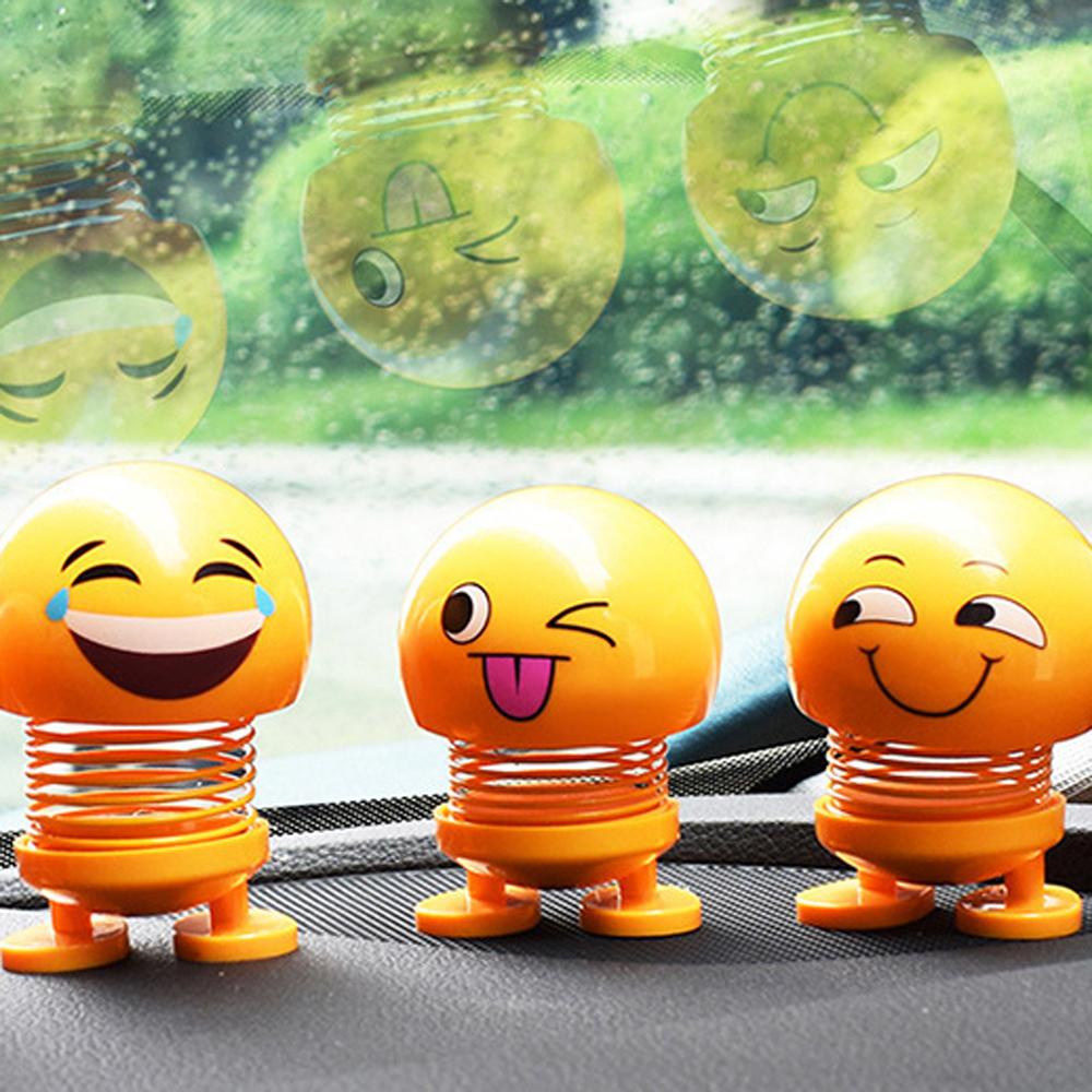 Mặt Cười Bằng Nhựa ABS Màu Vàng Trang Trí Xe Hơi