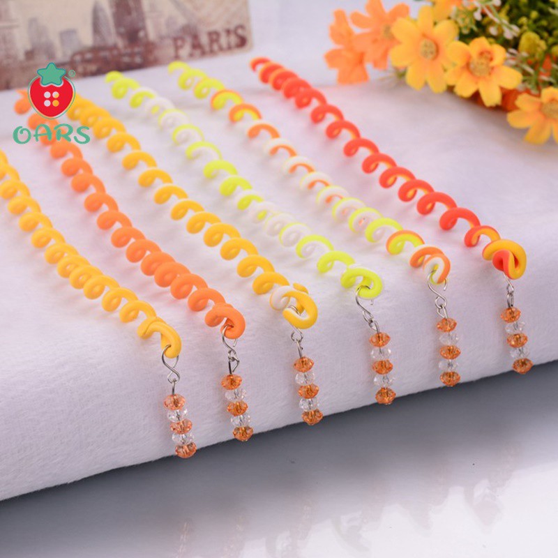 Phụ kiện tóc trẻ em ❤️Set 6 sợi dây quấn tóc nhiều màu cá tính dụng cụ tết tóc phong cách Hàn Quốc quà sinh nhật cho bé