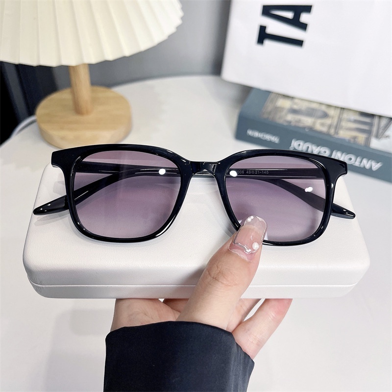 (YUZHU) Kính Mát Gọng Chữ Nhật Hai Màu Thời Trang Phương Tây