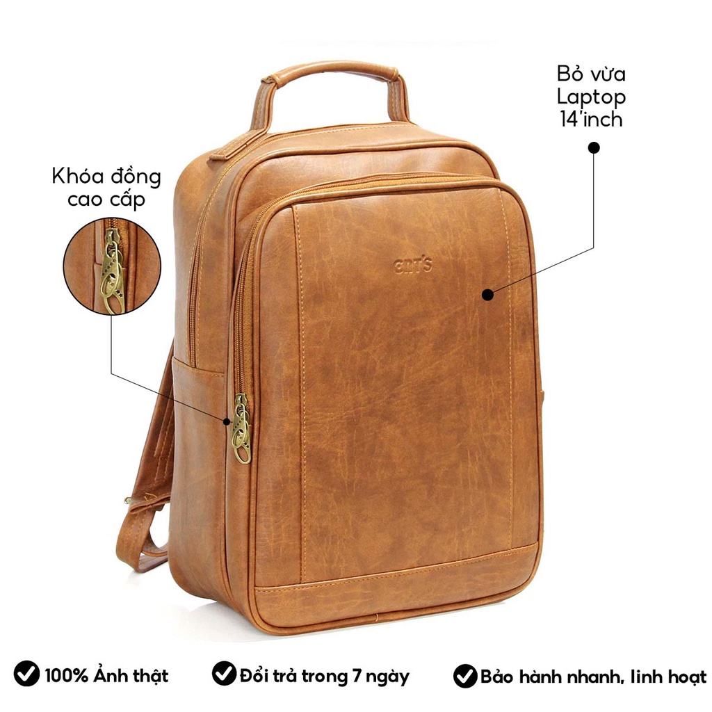 Balo da đựng laptop 14 inch chống thấm nước chính hãng bảo hành trọn đời BL58