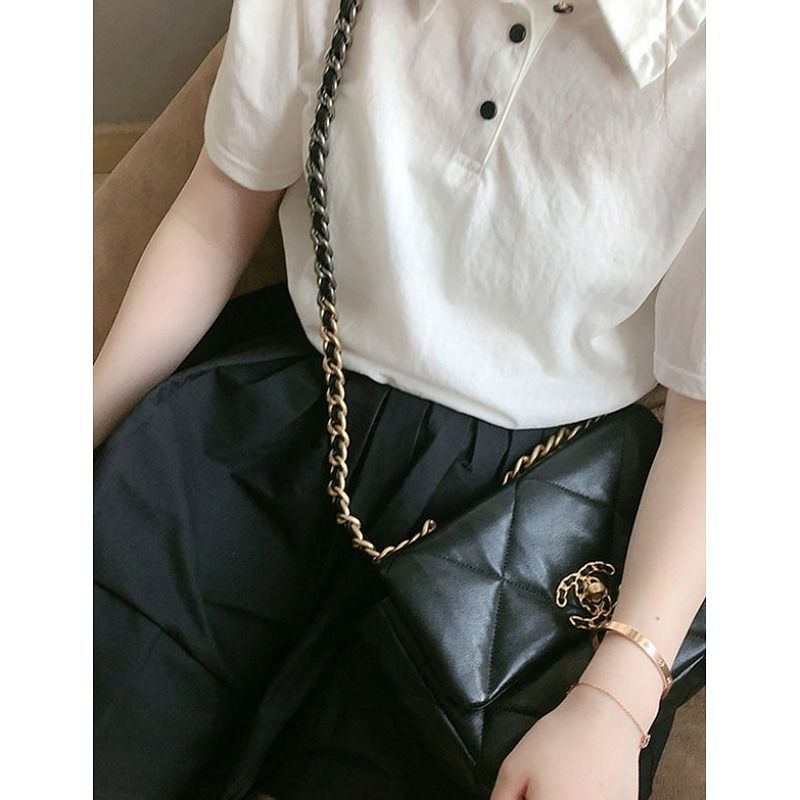 Áo sơ mi mỏng cổ Polo phong cách thời trang Harajuku 2021 | BigBuy360 - bigbuy360.vn