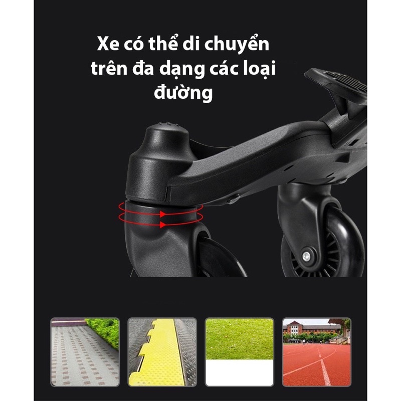 Xe đẩy gập gọn đảo chiều cho bé tặng kèm đệm
