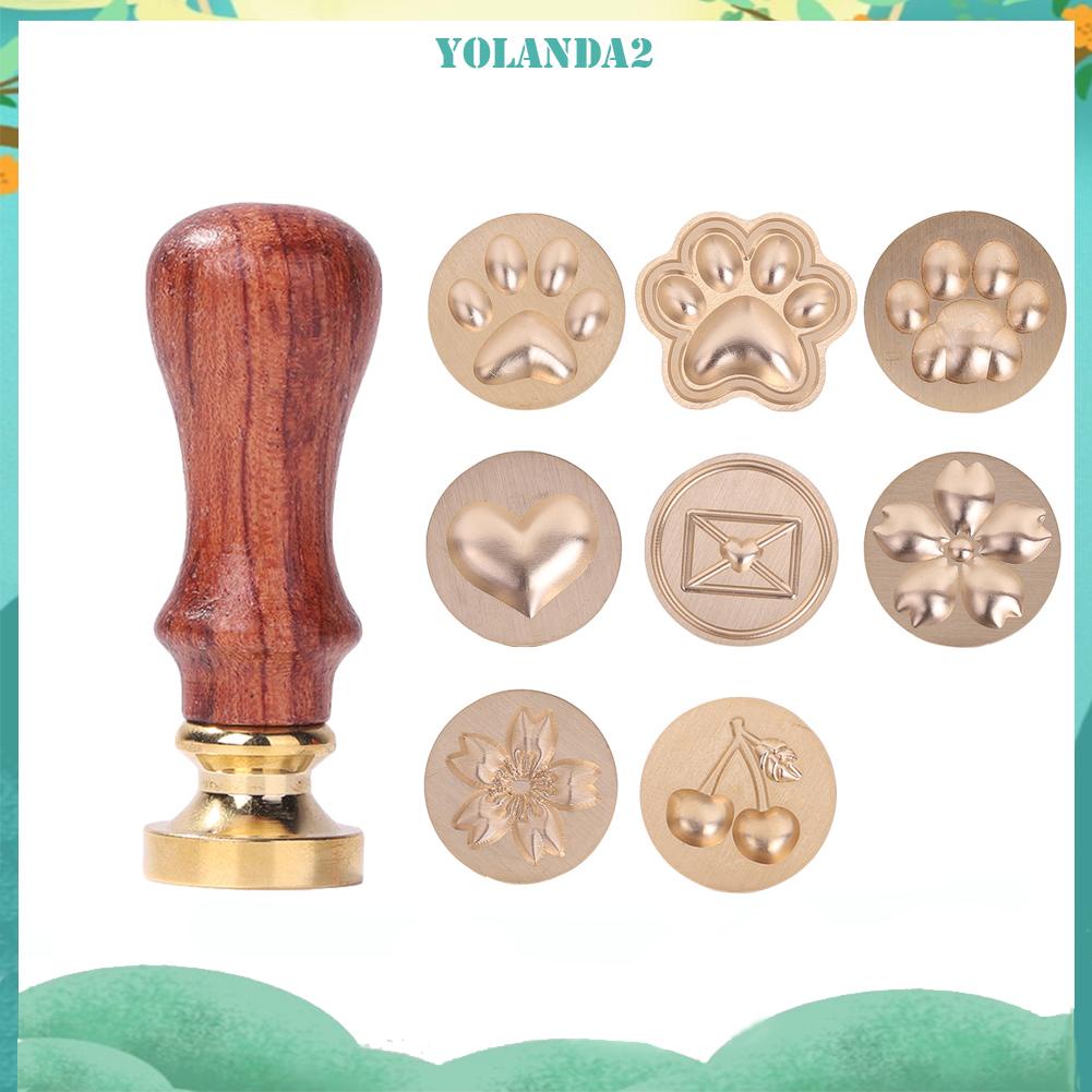 Đầu Con Dấu Sáp Bằng Kim Loại Với Tay Cầm Trang Trí Cổ Điển