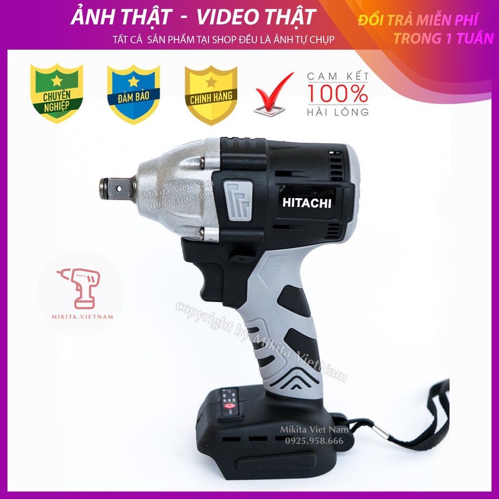 Thân Máy Siết Bulong Hi.tachi, Máy Vặn Ốc_Động Cơ Không Chổi Than, 2 trong 1