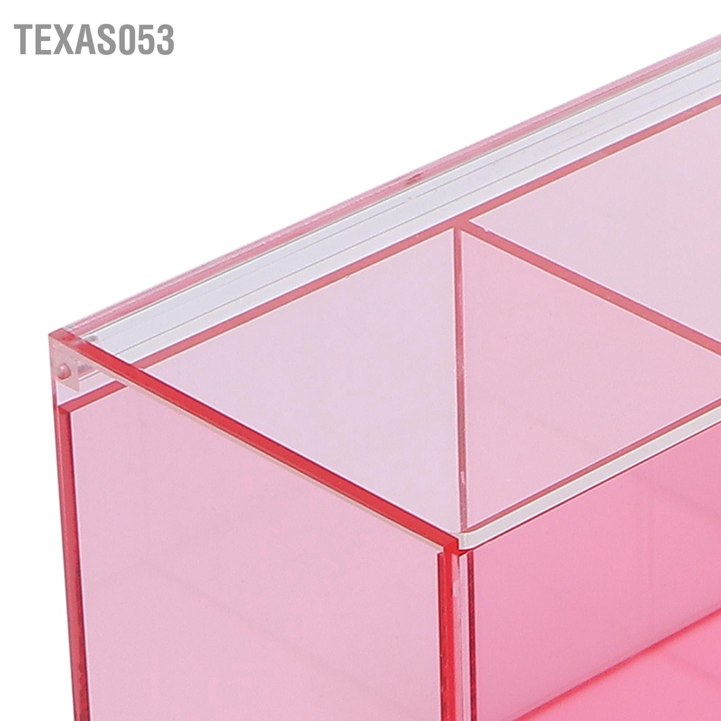 Texas053 Dung lượng lớn Ghép lông mi Nghệ thuật Cắt móng tay Dụng cụ Hình xăm Hộp đựng Tổ chức (Màu hồng trong suốt)