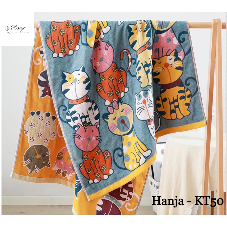 N06_Khăn tắm Xô cotton sợi tre Organic 100% không pha tạp chất phong cách Nhật bản siêu thấm nước