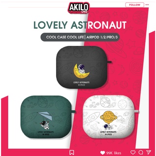 Case airpod 3, vỏ airpod pro ốp tai nghe bluetooth airpod 2 silicon kèm móc khóa Airpod 2 pro Phi hành gia AKIL