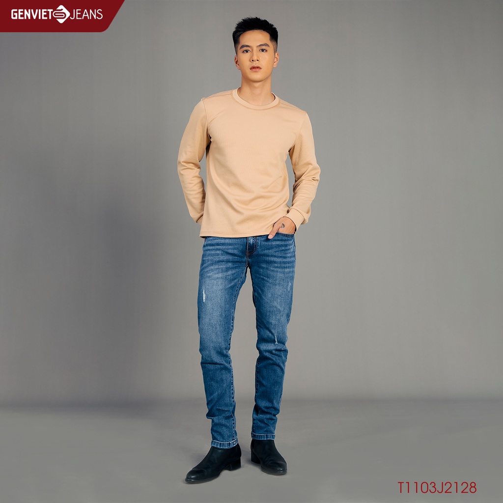 Quần Jeans Nam Ống Col Cơ Bản Genviet Jeans Nam T1103J2128