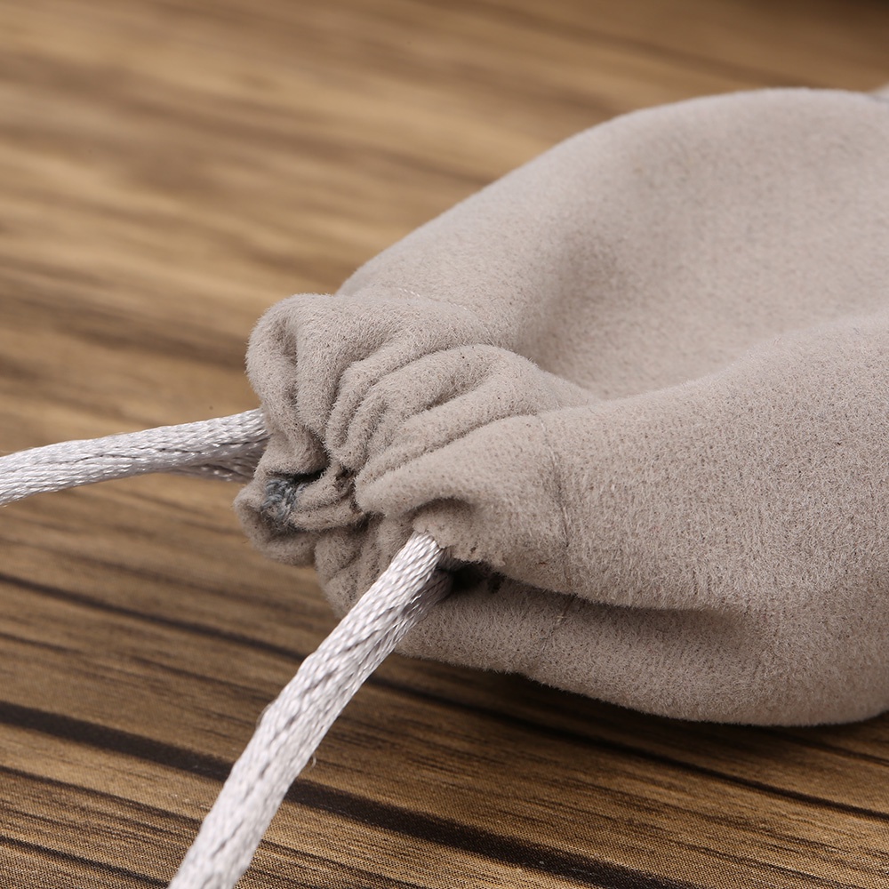 Túi Docooler màu xám có dây rút kích thước 10*7cm đựng đồ dùng tiện lợi